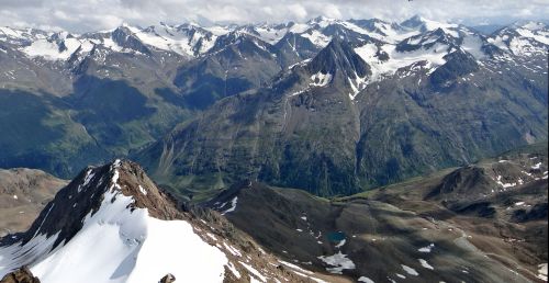 Panorama z Wildspitze 3 774 m n.p.m